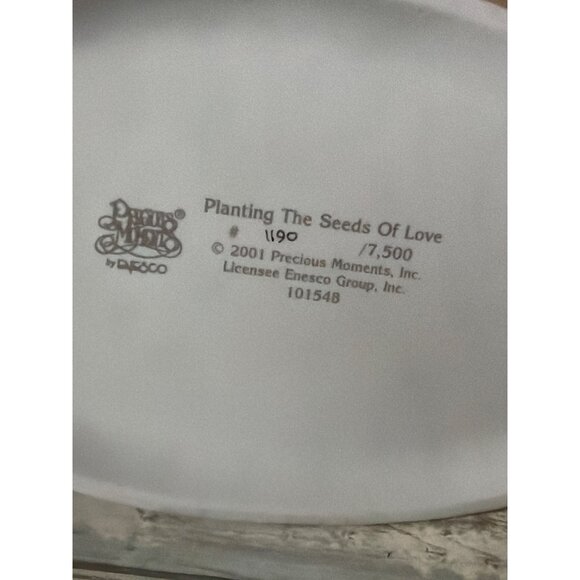 Precious Moments 2001 Planting the Seeds of Love #101548 Ltd Ed 1190/7500 No Box - Picture 11 of 14